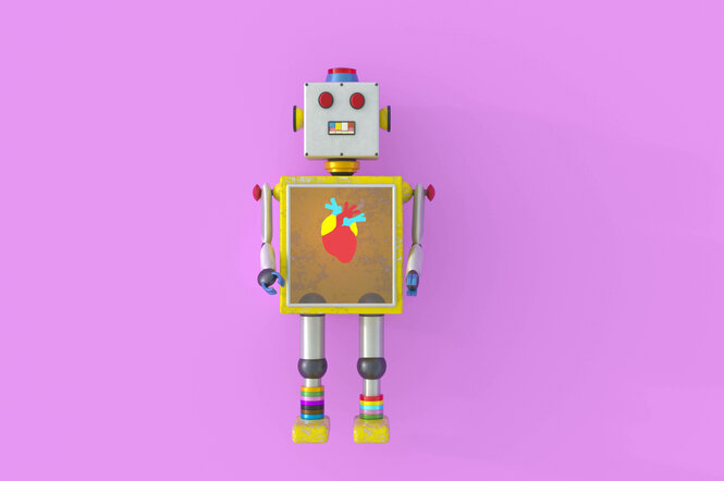 Eine kleine Roboter-Figur