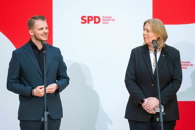 Tim Klüssendorf und Bärbel Bas