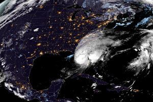 Ein Satellitenbild des Hurrikans Milton.