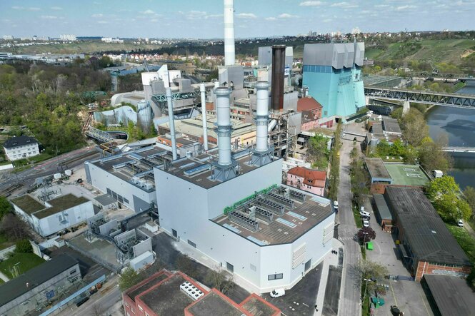 Blick auf ein Gaskraftwerk