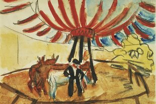 Das Gemälde "Zirkus" von max Pechstein