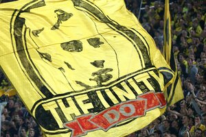 Banner der Dortmunder Ultra-Gruppe The Unity