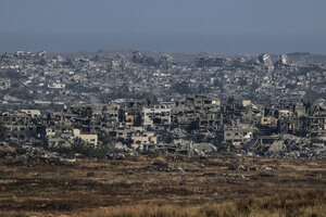Blick auf den völlig zerstörten nördlichen Teil von Gaza