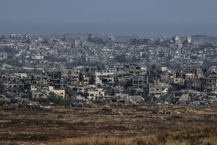 Blick auf den völlig zerstörten nördlichen Teil von Gaza