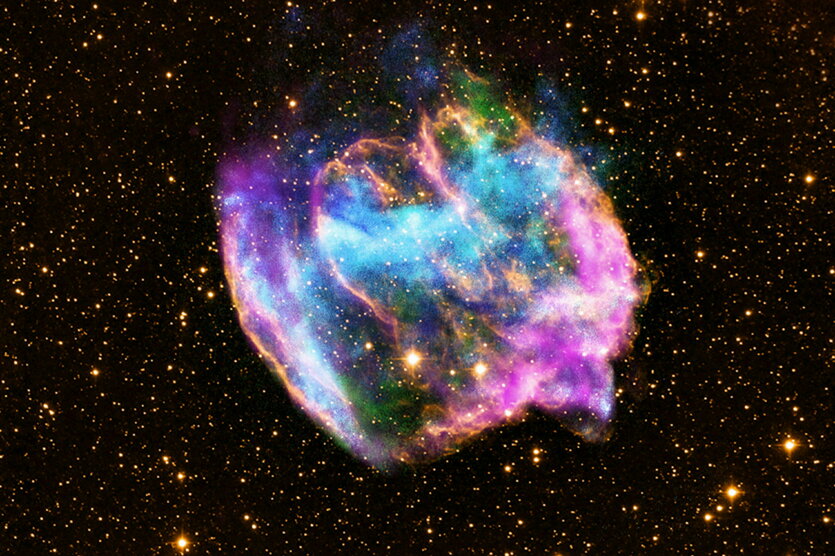 Das Foto zeigt ein schwarzes Loch in der Milchstraße nach einer Supernova.