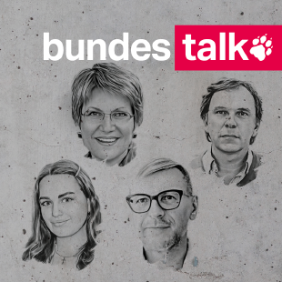 Köpfe von Lisa Schneider, Sabine am Orde, Ulrich Gutmair und Stefan Reinecke