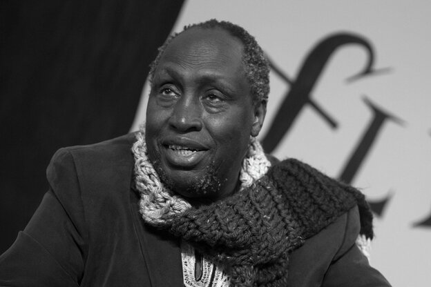 Schwarzweiß-Aufnahme des Schriftstellers Ngugi wa Thiong'o