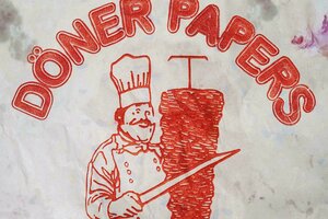 Das Onkel-Ahmet-Logo mit der Schrift Döner Papers
