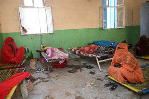Cholera Patient*innen in einem ärmlichen Krankenzimmer