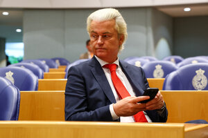 Geert Wilders sitzt im Parlament