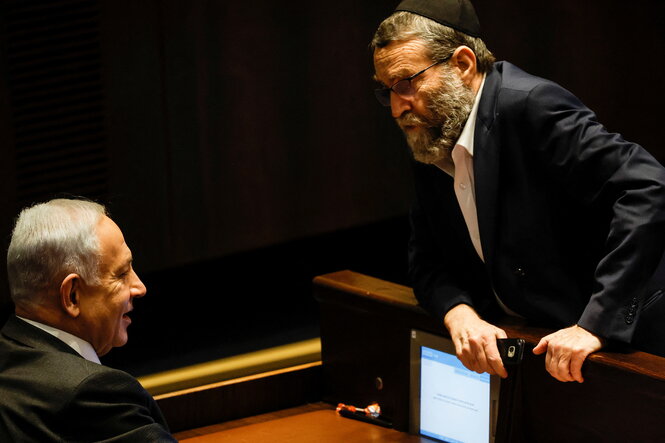 Benjamin Netanyahu (links) und Moshe Gafni