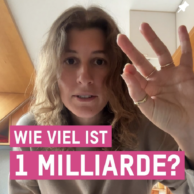 Oxfams Erklärvideo zu Millionen und Milliarden