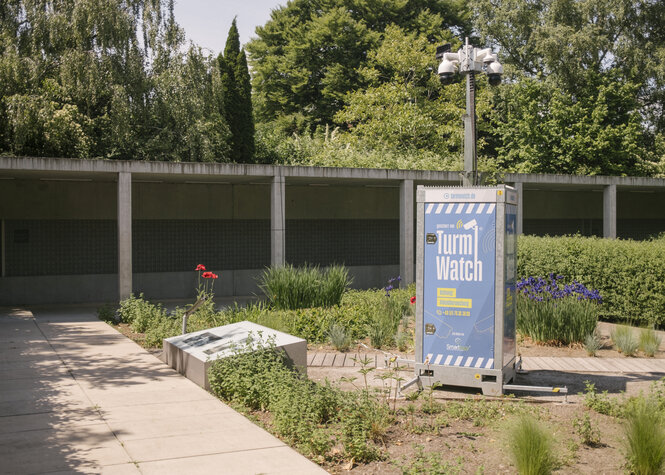 Überwachungskamera in der Gedenkstätte Ahlem in Hannover