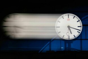 Normaluhr mit Wischeffekt