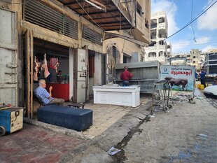 Eine Metzgerei in Gaza