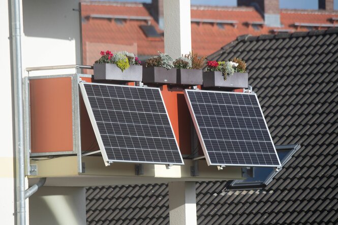 Solarmodule für ein Balkonkraftwerk an einem Balkon
