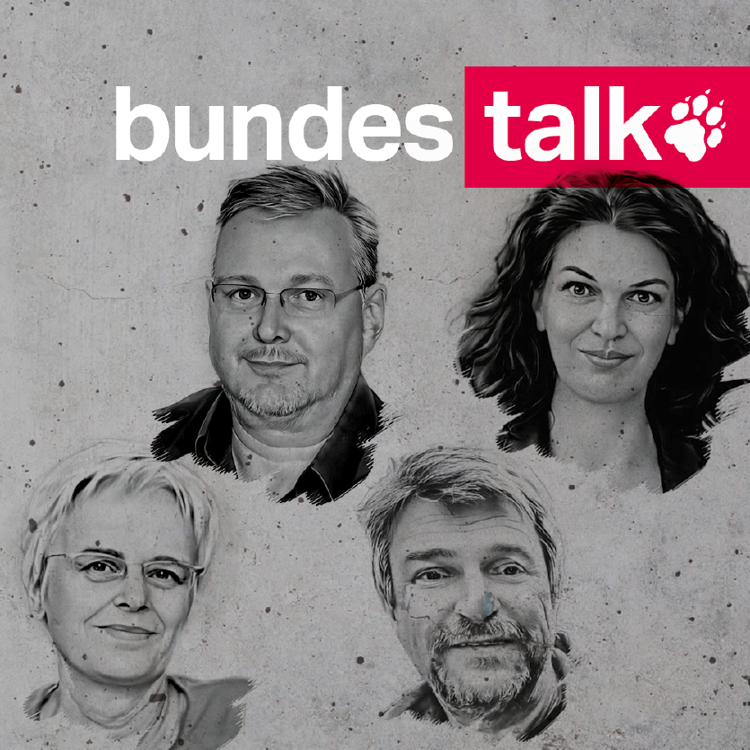 Köpfe von Ulrike Herrmann, Pascal Beucker, Bernd Pickert und Ulrike Winkelmann