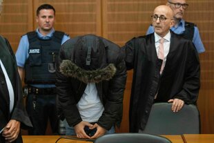 Der Verurteilte Alaa M. beim Prozess im Sicherheitssaal des Oberlandesgerichts in Frankfurt am Main