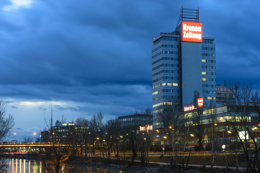 Das Verlagsgebäude der Kronen Zeitung in Wien