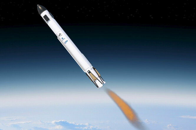 Illustration einer Rakete.