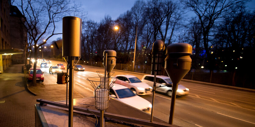 Feinstaub-Messstation am Neckartor in Stuttgart