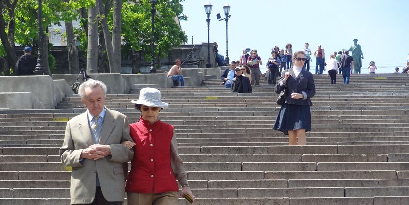 Die berühmte Treppe von Odessa.