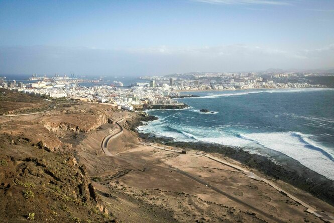 Blick auf die Küste von Las Palmas auf Gran Canaria