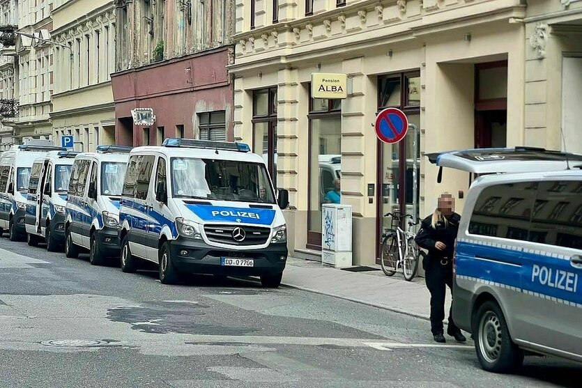 Polizeiwagen in Görlitz