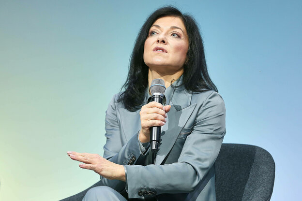Bundesministerin Katherina Reiche am Mikrofon