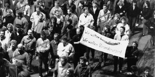 Demonstranten in Leipzig 1989