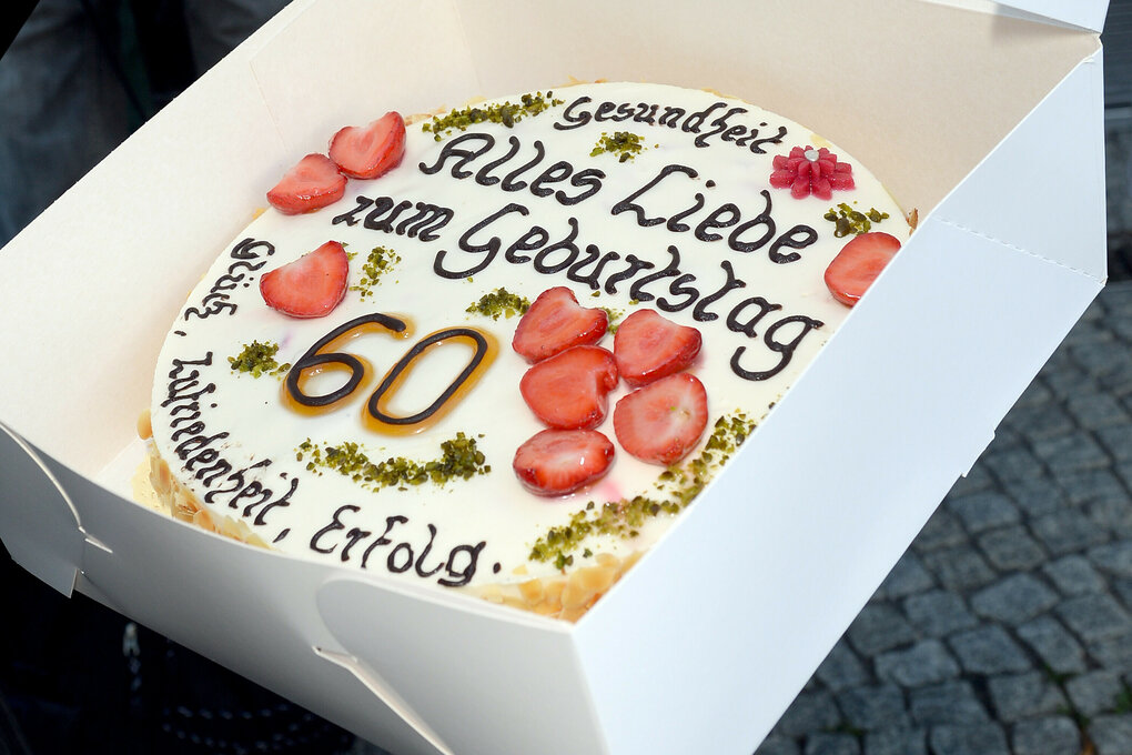 Eine Torte zum Anlass eines 60. Geburtstages