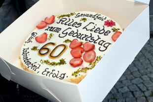 Eine Torte zum Anlass eines 60. Geburtstages