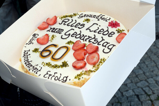 Eine Torte zum Anlass eines 60. Geburtstages