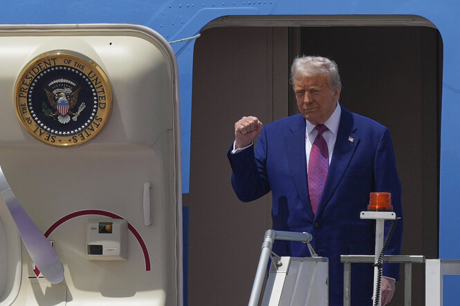 Trump in der Air Force One