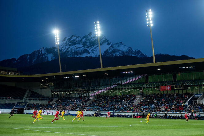 Fußballstadion in der Schweiz