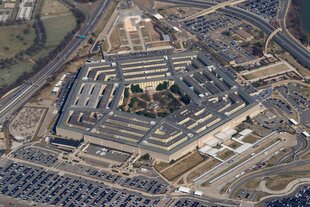 Eine Luftaufnahme des Pentagon in Washington