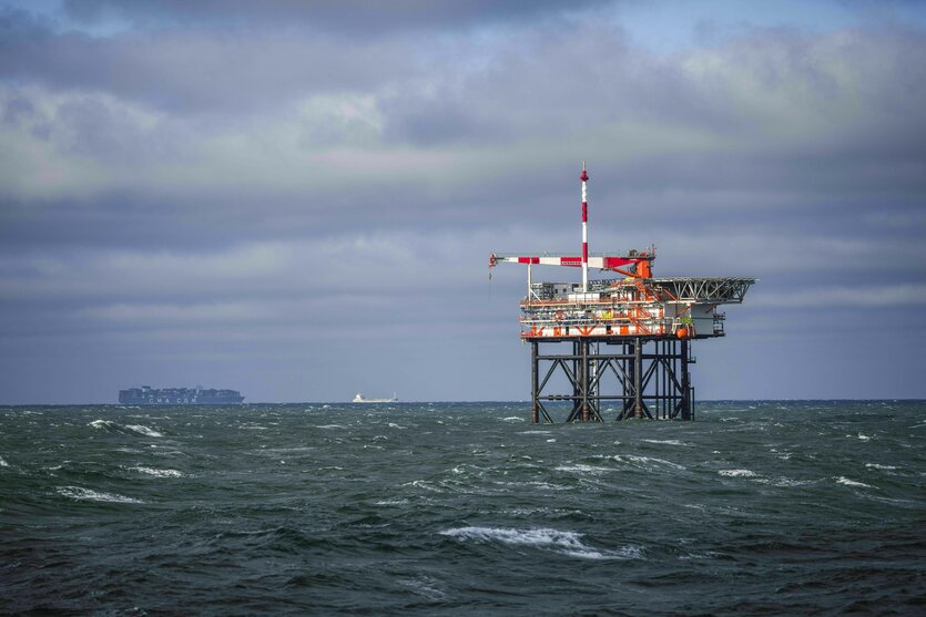 Gasförderungsplattform im Meer