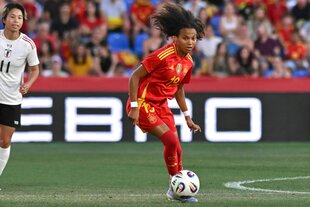 Vicky López auf dem Spielfeld