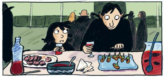 Eine Illustration aus der Graphic Novel von Ayse Klinge ?Der Zahn? (Kibitz Verlag)