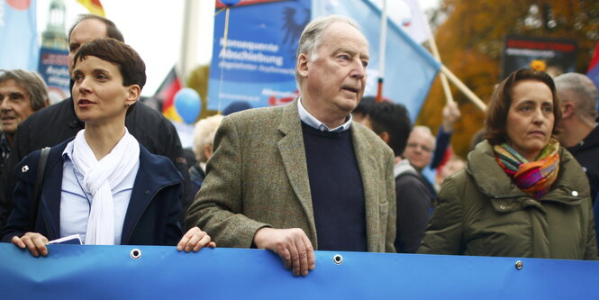 Frauke Petry, Alexander Gauland und Beatrix von Storch