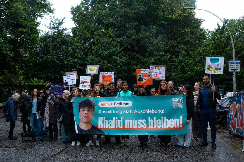 Kundgebung in Hamburg-St.- Pauli für Khalid und Hatrouch