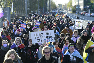 Demonstration gegen Queerfeindlichkeit.
