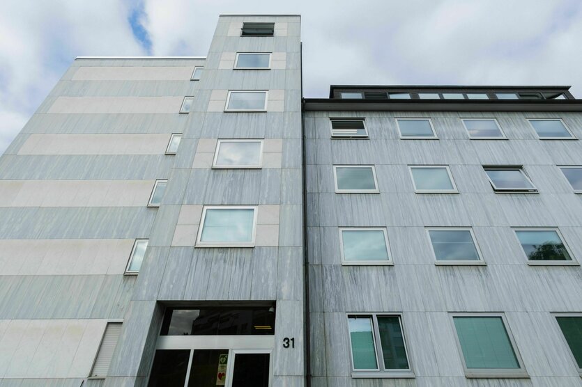 lick auf das Hochhaus der Generalstaatsanwaltschaft Düsseldorf