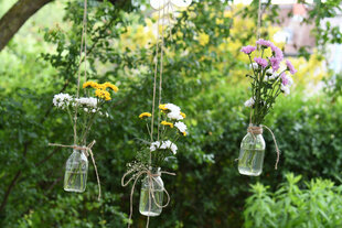 Blumenschmuck in einem Kleingarten