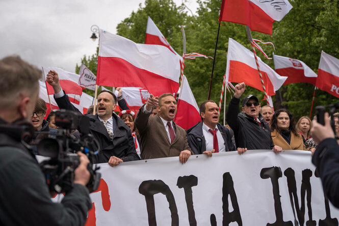 Von rechten Kreisen organisierter Anti-Immigrationsmarsch in Warschau