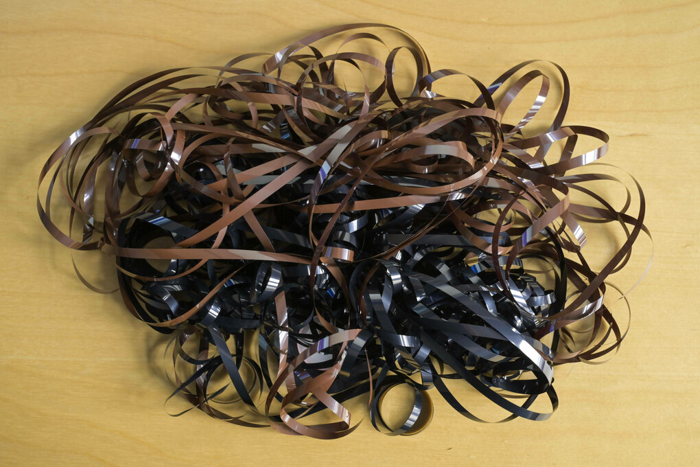 Alte Musikkassette hat Bandsalat