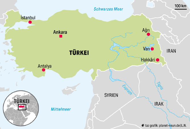 Karte Türkei