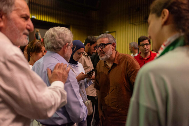Ghassan Abu-Sittah bei der Vorstellung einer Dokumentation über das Al Shifa Krankenhaus in Gaza