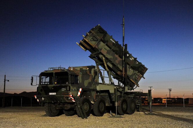 Eine Starteinheit des Raketensystems Patriot der Bundeswehr