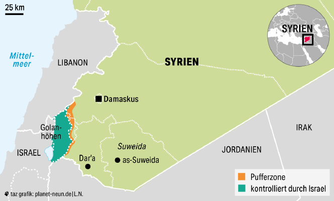 Eine Karte von Syrien